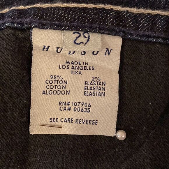 Hudson Jeans Dark Blue Jean Shorts - Picture 6 of 7
